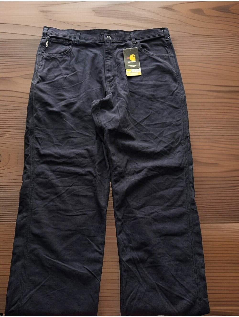 Carhartt NWT FRB159 DNY FR Pants 40x34 Navy Flame Resistant Canvas Work Trousers